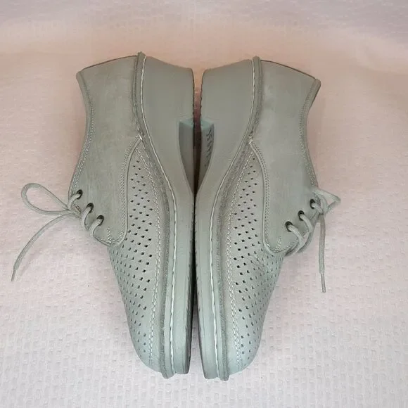 Finn Comfort Shoes Gray Women Size US 8 / UK 5 1/2 Oxford Perforated Germany - Picture 4 of 7